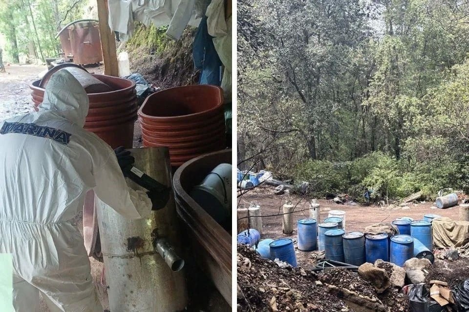 Desmantela Semar mega narcolaboratorio en Durango